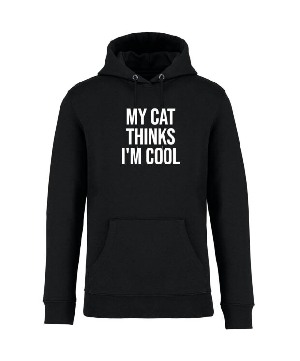 Unisex hoodie - My cat thinks i'm cool